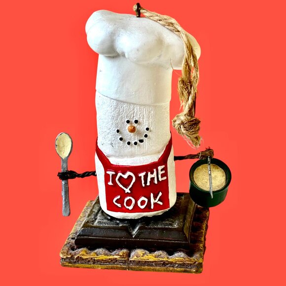 The Original S'MORES Midwest KISS THE COOK Marshmallow Ornament Christmas Smore - Picture 7 of 11